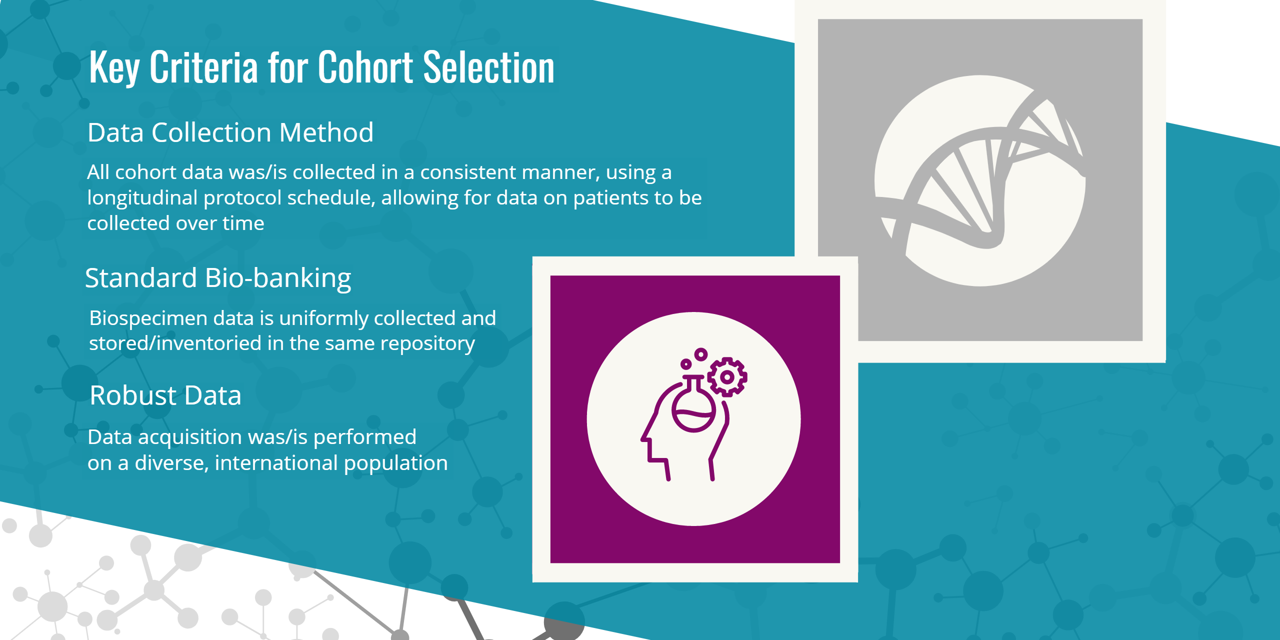 Cohort key criteria selection graphic